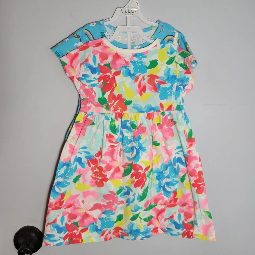 Old Navy & Wonder Nation Lot of 2 Dresses Multi-colored Girls Size 4T